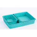 storage basket plastic sundries storage box 3pcs